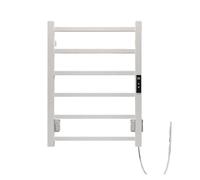 ZGJIAJU Portasciugamani Elettrico Riscaldante in Acciaio Inossidabile E Scaldasalviette da Bagno con Filo for La Rimozione degli Acari Radiatore Riscaldamento Efficiente(Right,White)