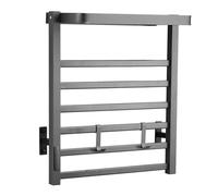 ZGJIAJU Portasciugamani Elettrico Temperatura Costante Display Digitale Riscaldato da Bagno Scaldasalviette Accessori Radiatore Riscaldamento Efficiente(Black-Left Line)