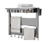 ZGJIAJU Portasciugamani Riscaldato Elettrico Intelligente Accessori for Il Bagno Scaldasalviette for La Casa da Senza Punzonatura Radiatore Riscaldamento Efficiente(C1 57x10x45cm Right)