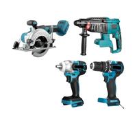 ZGJIAJU Set Di 4 Utensili Senza Spazzole 172 Trapano Elettrico + Avvitatore A Percussione 2in1 + Circolare Elettrica + Trapano A Percussione Elettrico Coppia Elevata(No battery)