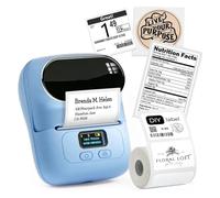 ZGJIAJU Stampante For Etichette Con Codici A Barre Etichettatrice Termica Portatile Bluetooth Aggiornata For La Casa Di Uffici Di Piccole Imprese Stampa Trasparente