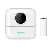 ZGJIAJU Stampante Termica Portatile X5 Etichettatrice Tascabile Stampante For Ricevute Wireless 200 Dpi Compatibile Con Mini Stampante Fotografica Stampa Trasparente(WHITE)