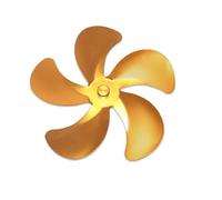 ZGJIAJU Ventilatore Bruciatori Legna 5 Pale Camino Fuoco Calore Risparmio Energetico Ventola Ecologica Sostituzione For Stufa A Legna Alimentata A Bruciatore A(Gold)