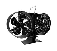 ZGJIAJU Ventilatore Bruciatori Legna Ventilatore For Camino For Fuoco Alimentato A Calore Ecologico For Piano Cottura Funzionamento Silenzioso A Doppia Testa Con Copertura Protettiva A