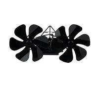 ZGJIAJU Ventilatore Bruciatori Legna Ventilatore For Camino Nero A 12 Pale For Stufa A Doppia Testa A Parete Alimentato A Calore For Forno Silenzioso Ad Alta Efficienza For Uso Domestico