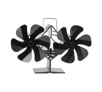 ZGJIAJU Ventilatore Bruciatori Legna Ventilatore For Stufa A Legna A 12 Pale For Camino Alimentato A Calore For A For Bruciatore A For Casa Silenziosa Doppio For A A 6(Desktop style)