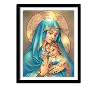 ZGmaxCL DIY Fai da Te Diamond Painting Kit 5D Full Vergine Maria Decorazioni Murali 70x40cm