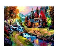ZGmaxCL Fai da Te Diamond Painting Kit 5D Full Villetta da Giardino Casa Arredamento 60x50cm
