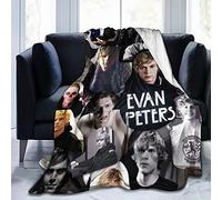 ZGMJ Coperta Evan Peters super morbida e confortevole in pile, coperta da picnic, coperta da campeggio, spiaggia, per camera da letto, soggiorno, yoga, … (125 x 150 cm)