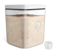 ZgoEC Contenitore Ermetico Rettangolare da 11 Litri, Senza Bpa, Coperchio Flip-Top, per Alimenti Secchi Come Farina, Pasta e Riso, Trasparente, Lavabile a Mano