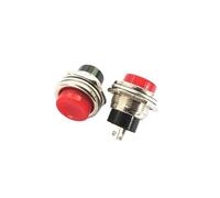 ZGPOSQKZSC 5PCS DS-212 RED circular Since the reset unlocked Small push button switch 16mm