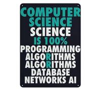 ZGPOSQKZSC Clean Code Programming Metal Tin Sign 8x12 Inch Tech Algorithm Wall Plaque For Coder Desk Study Library Hackerspace 8 X 12 inch