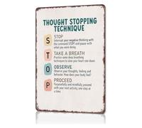 ZGPOSQKZSC Cognitive Reframing Tool Tin Sign 8x12 Inch | Helps interrupt anxious thinking patterns in daily life