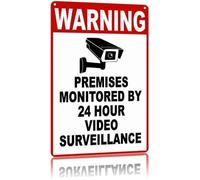 ZGPOSQKZSC Comical Always Watching Warning Funny Metal Panel 12x8 Inch