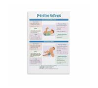 ZGPOSQKZSC Nursery Knowledge Wall Art - Newborn Reflexes Guide Poster, Essential Info for New Moms and Dads(Framed,08x12inch(20x30cm))