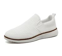ZGPWZWL Scarpe Uomo Sneakers Running Ginnastica Senza Lacci Sportive Palestra Tennis Basket Camminata Leggera,Bianco,EU45
