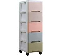 ZGSSOPTU Armadietto portaoggetti con cassetto, 25 cm, vuoto, stretto, per bagno e cucina, colore misto, 5 strati
