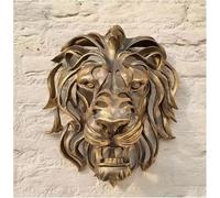ZGSYH Grande scultura d'arte montata a parete con testa di leone, nuova scultura 3D in resina con testa di leone for la casa, decorazione da parete fatta a mano con leone, regalo di inaugurazione dell