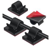 ZGTS 60 pezzi fermacavi, fermacavi autoadesivi fermacavi per luci esterne ganci per cavi adesivi per gestione cavi cavi per auto scrivania da ufficio parete decorazioni natalizie da appendere all'aper