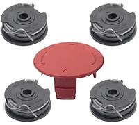 Zguziji 4 Bobine di Filo+1 Copertura Bobina,Bobina di Filo per tagliaerba a Batteria,Compatibile con Trimmer Bosch Art 24,27,30 e Art 30-36 Li,intercambiabili con F016800351