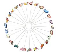 ZGUZMCMK 25 Pezzi Farfalla Picchetti Giardino Prato Bastoncini Luminose PVC Ornamento Floreale Decorativo Adatti a Esterni Cortile Terrazza Decorazione