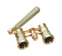 ZGUZMCMK Binocolo da con Manico E a Fuoco Centrale in Metallo Dorato per Osservare Dettagli Sul Palco Adatto per Opera E Rappresentazione, Oro Champagne