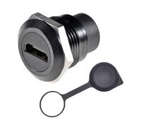 ZGUZMCMK Connettore rotondo femmina-femmina con coperchio antipolvere e modulo di accoppiamento display, nero