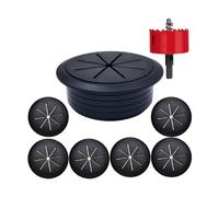 ZGUZMCMK Kit Passacavi Da 2-38" con Foro Mm, Organizer per Ufficio E Scrivania per PC, Nascondicavo per TV, Nero