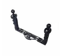 ZGUZMCMK Supporto Fotocamera Subacquea Piastra Vassoio Doppia Maniglia Metallo Regolabile Antiruggine Accessorio Camera Fluida Tenuta Adatto per Immersioni, Nero
