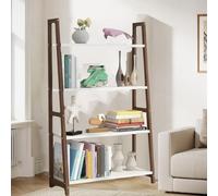 ZGWRYI Scaffale a scala in bambù a più livelli,libreria aperta trapezoidale,portafiori indipendente,ideale for bagno,camera da letto,ufficio,studio(Brown,60 * 30 * 110cm)