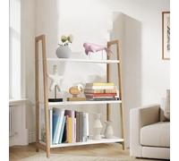 ZGWRYI Scaffale a scala in bambù a più livelli,libreria aperta trapezoidale,portafiori indipendente,ideale for bagno,camera da letto,ufficio,studio(Natural,70 * 30 * 90cm)