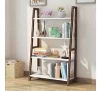 ZGWRYI Scaffale A Scala In Legno Inclinato,Libreria A Più Livelli Salvaspazio,Organizer Livelli For Soggiorno/camera Da Letto,Arredamento Moderno In Stile Fattoria.(Brown,60 * 30 * 110cm)