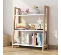 ZGWRYI Scaffale A Scala In Legno Inclinato,Libreria A Più Livelli Salvaspazio,Organizer Livelli For Soggiorno/camera Da Letto,Arredamento Moderno In Stile Fattoria.(Natural,60 * 30 * 90cm)