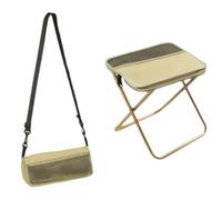 ZGWRYI Sgabello Pieghevole da Zaino Ultraleggero - Con Borsa di Trasporto a Cerniera - Ideale per Campeggio, Pesca, Viaggi, Picnic e Attività All'aperto(Khaki,26 * 24 * 24cm)
