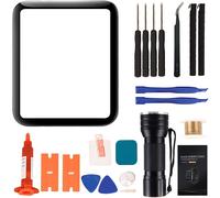 Zgxhga Compatible with Apple Watch Series 5 44mm Screen Replacement - Front LCD Glass Lens Replacement Repair Kit & Watch Glass Repair(No LCD Screen a