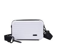 ZGXNYI Borsa a tracolla rigida a righe - Organizer for trucco leggero da donna for PC, borsa a regolabile(Color 03)