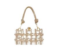 ZGXNYI Borsa a tracolla rigida intrecciata a rombi(Silver with silver hardware)