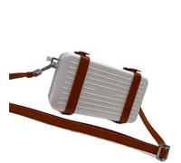 ZGXNYI Borsa a tracolla rigida portatile, bagaglio a mano, borsa a unisex(White)
