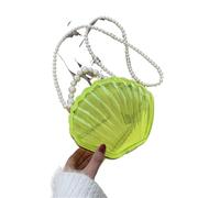 ZGXNYI Borsa trasparente a forma di conchiglia, borsa a tracolla con catena, originale da donna(Yellow)