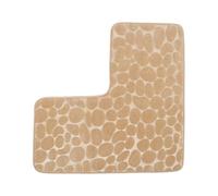 ZGXNYI Tappetino da Bagno angolare a Forma di L, Antiscivolo, in ciottoli, Lavabile in Lavatrice, Morbido e Assorbente, for Doccia e Angolo da Bagno Tappeto Bagno(Beige)