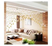 ZGXNYI Tende con Perline in plastica di Cristallo Senza Perforazione Tende for Porta divisoria for Soggiorno Tende a Fili con Perline Decorazioni for la casa(Golden And White,25 Strips)