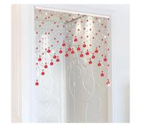ZGXNYI Tende con Perline in plastica di Cristallo Senza Perforazione Tende for Porta divisoria for Soggiorno Tende a Fili con Perline Decorazioni for la casa(Red And White,25 Strips)