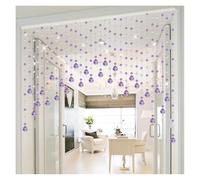 ZGXNYI Tende con Perline in plastica di Cristallo Senza Perforazione Tende for Porta divisoria for Soggiorno Tende a Fili con Perline Decorazioni for la casa(Purple And White,25 Strips)