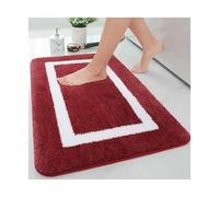 ZGXNYI Zerbino Ingresso Esterno Tappetino Da Bagno Assorbente, Tappeto, Doccia, Antiscivolo, Camera Letto(Red,61x92cm)