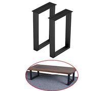 ZH-1 2 Pezzi Gambe per Panca in Metallo, Piedi per mobili Industriale Moderna per Tubo Quadrato in Acciaio, Base per tavolino Bassa, Altezza 30/40cm, Nero, Oro, Argento