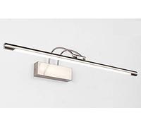 ZH-VBC Lampada Applique Bagno Classico, LED Lampada da Specchio Lampada da Parete, Vintage Acrilico Bagno Camera da Letto Armadietto A Specchio Toletta, Nichel Spazzolato,WhtieLight-65cm