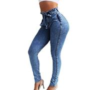 ZH8FCHAN Jeans Donna Slim Fit Elasticizzati Vita Jeggings Chino Pantaloni Comodo in Ultra Elasticizzato Pants in Denim Aderenti con Tasche Leggings High Waist Jeans Donna Slim Fit Skinny