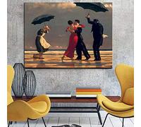 Zhadongli Art Jack Vettriano Ritratto Pittura su Tela Figura Astratta Poster Stampe Immagine di Arte della Parete Classica Soggiorno Home Decor 60x80cm(24x31in) Senza Cornice