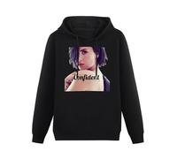 ZHAIMAORIJI Demi Lovato Confident Album Hoody Unisex Ptinted Hoodies Long Sleeve Men's Hooded with Pocket Black L