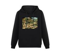 ZHAIMAORIJI Fleet Foxes Self Titled Vinyl CD Cover Hoody Unisex Ptinted Hoodies Long Sleeve Men's Hooded with Pocket Black XL